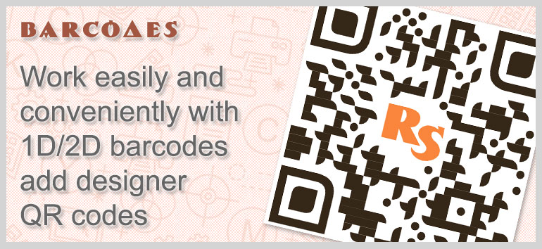 ReproScripts BarCodes - work easily and conveniently with 1D/2D barcodes and add designer QR codes
