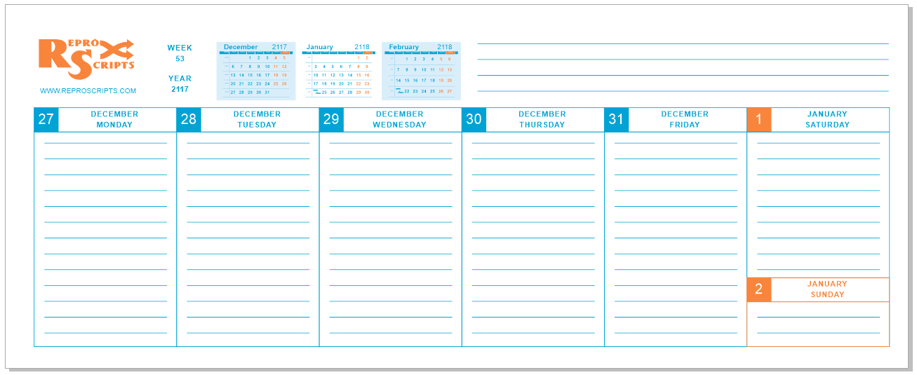 Free layout calendar plugin for CorelDraw from ReproScripts Calendars