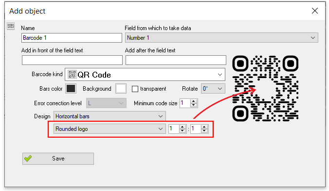 ReproScripts VDP - logo placeholder in QR codes
