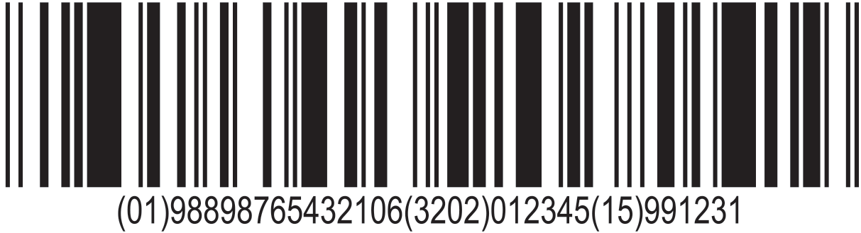 1d barcode - GS1 DataBar Extended