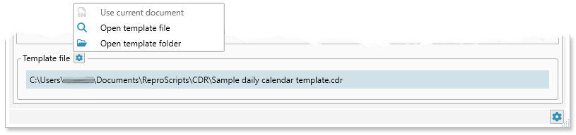 Template manager control