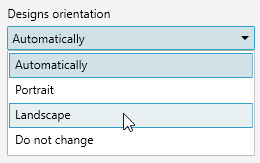Fixed orientation for designs