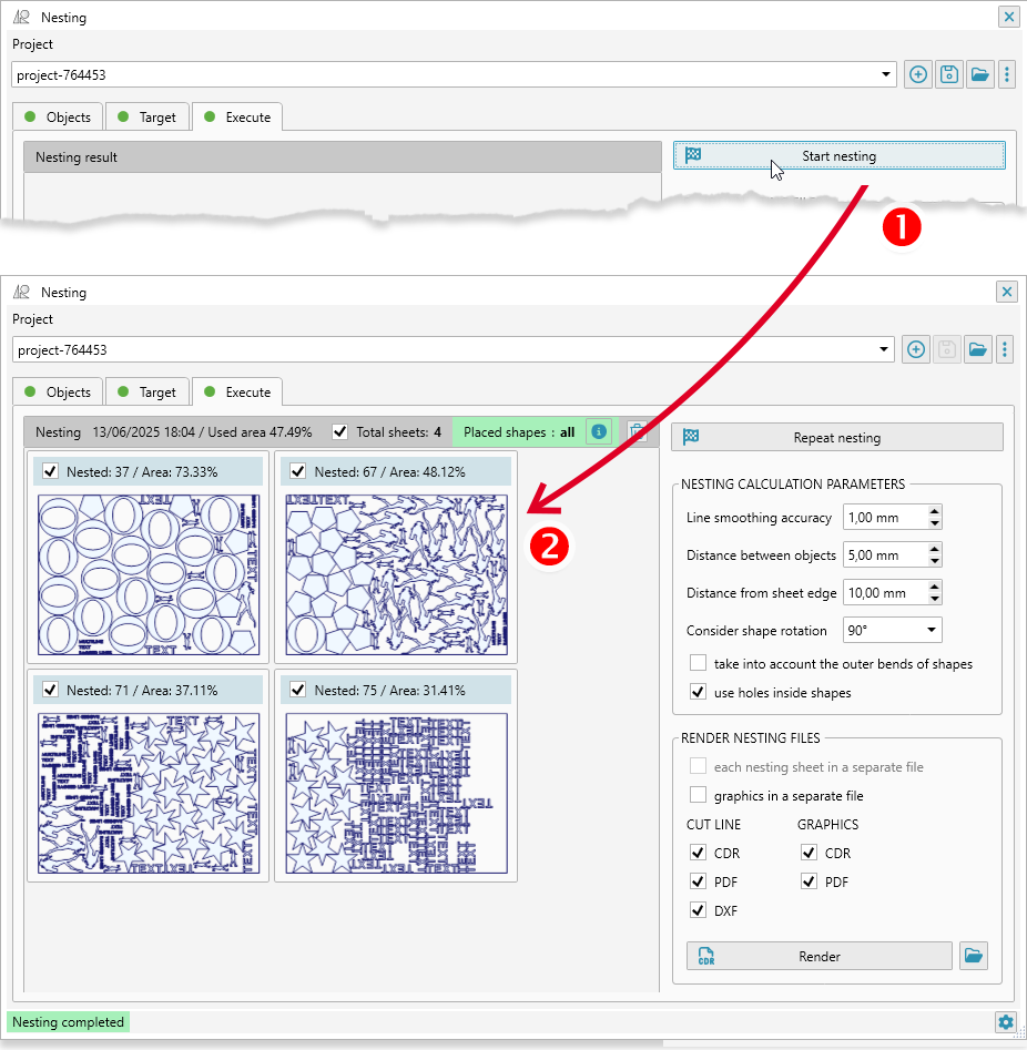 Reproscripts Imposition - performing nesting calculation