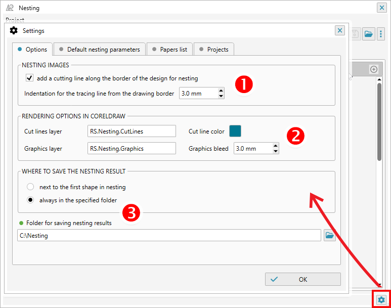 Reproscripts Imposition - the nesting plugin settings