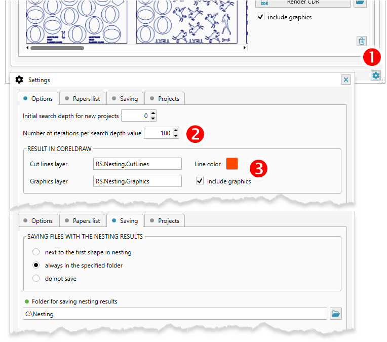 Reproscripts Imposition - the nesting plugin settings