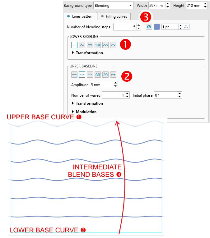 Guilloche background designer flowing background bases