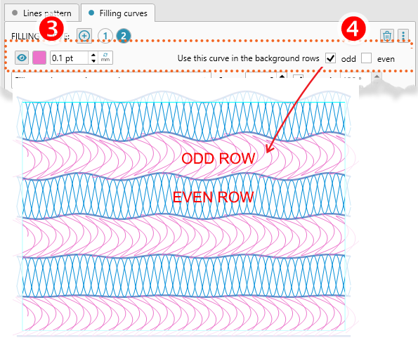 Guilloche background designer curves appearance