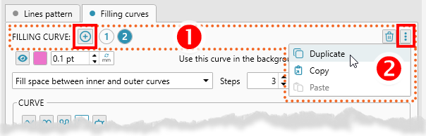 Guilloche background designer curves control