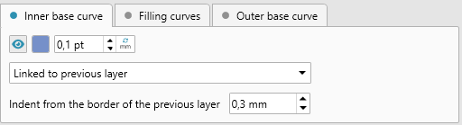 Guilloche border designer inner base line linked to the previous layer