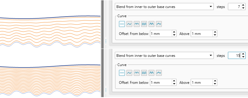 Guilloche border designer inner curves in the blend mode