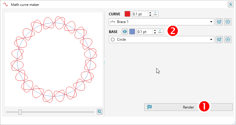 Math Curve rendering