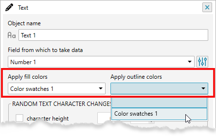 Applying variable colors to text