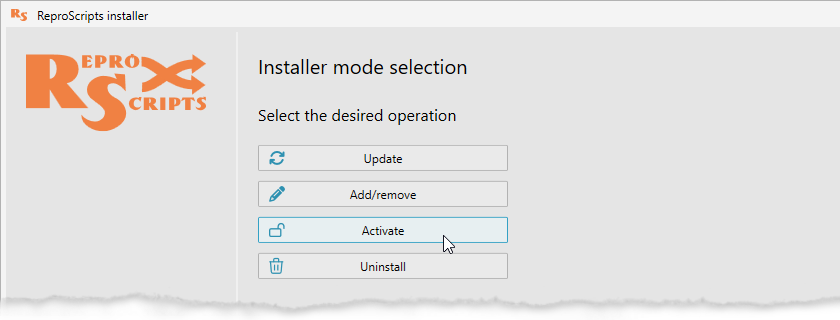 Selecting installer mode