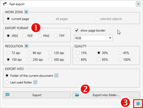 ReproScripts Core Fast export plugin ~ interactive parameters