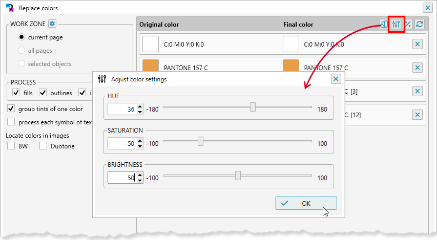 ReproScripts Core Replace colors plugin ~ adjust hue, brightness and saturation