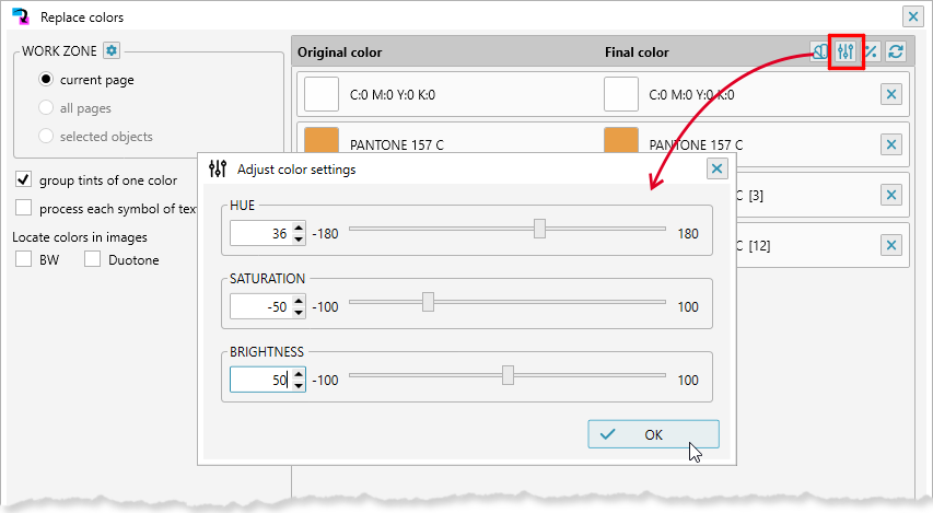 ReproScripts Core Replace colors plugin ~ adjust hue, brightness and saturation