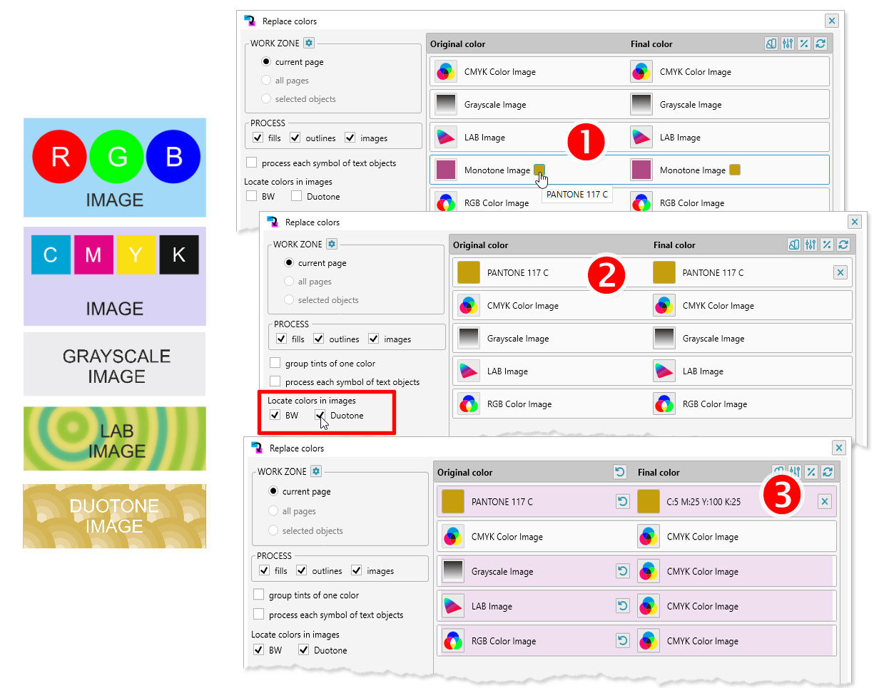 ReproScripts Core Replace colors plugin ~ changing color models for images