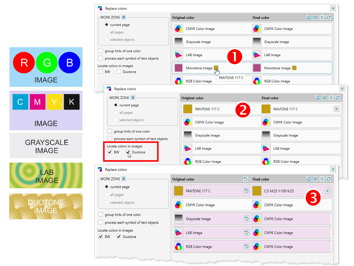 ReproScripts Core Replace colors plugin ~ changing color models for images