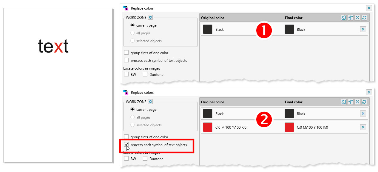 ReproScripts Core Replace colors plugin ~ collecting colors from every symbol in a text shape