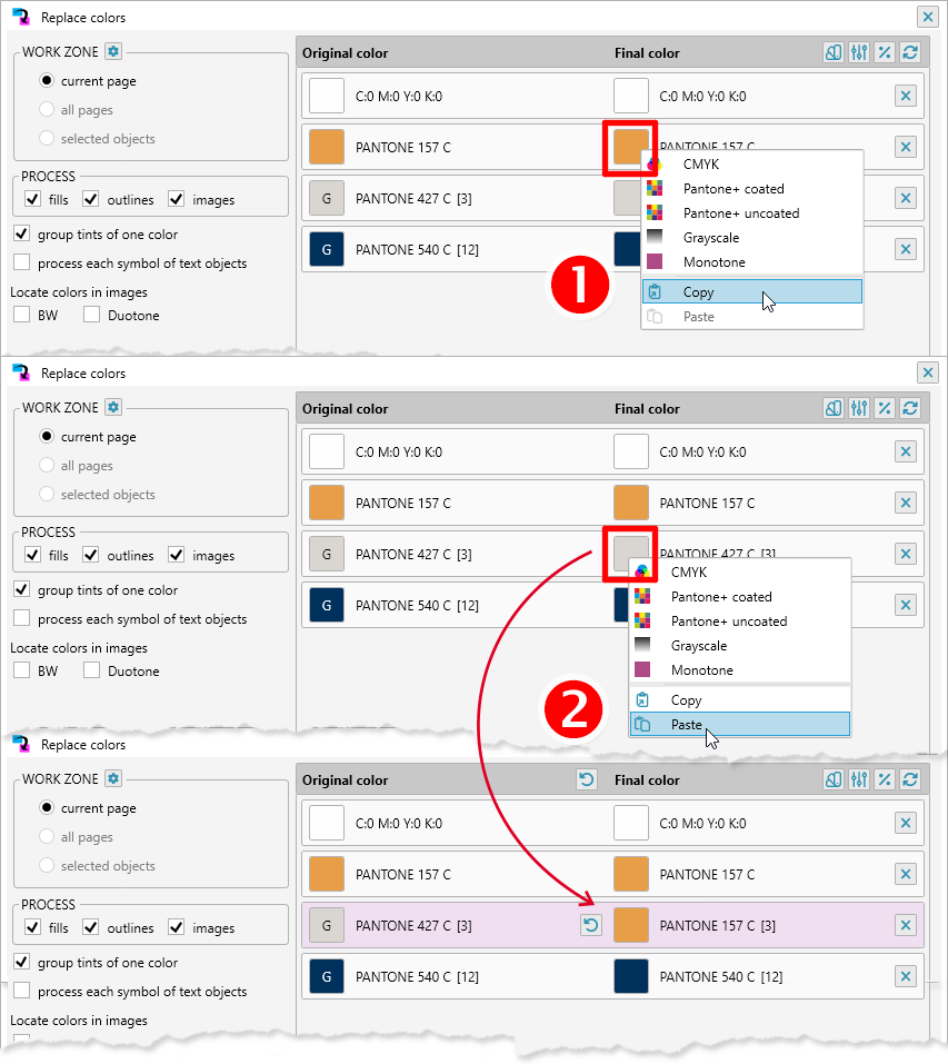 ReproScripts Core Replace colors plugin ~ target color copy/paste