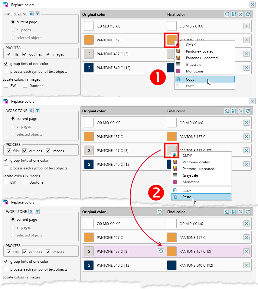 ReproScripts Core Replace colors plugin ~ target color copy/paste