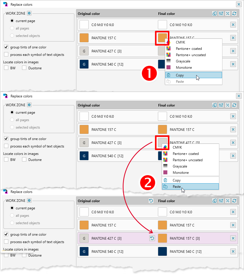 ReproScripts Core Replace colors plugin ~ target color copy/paste