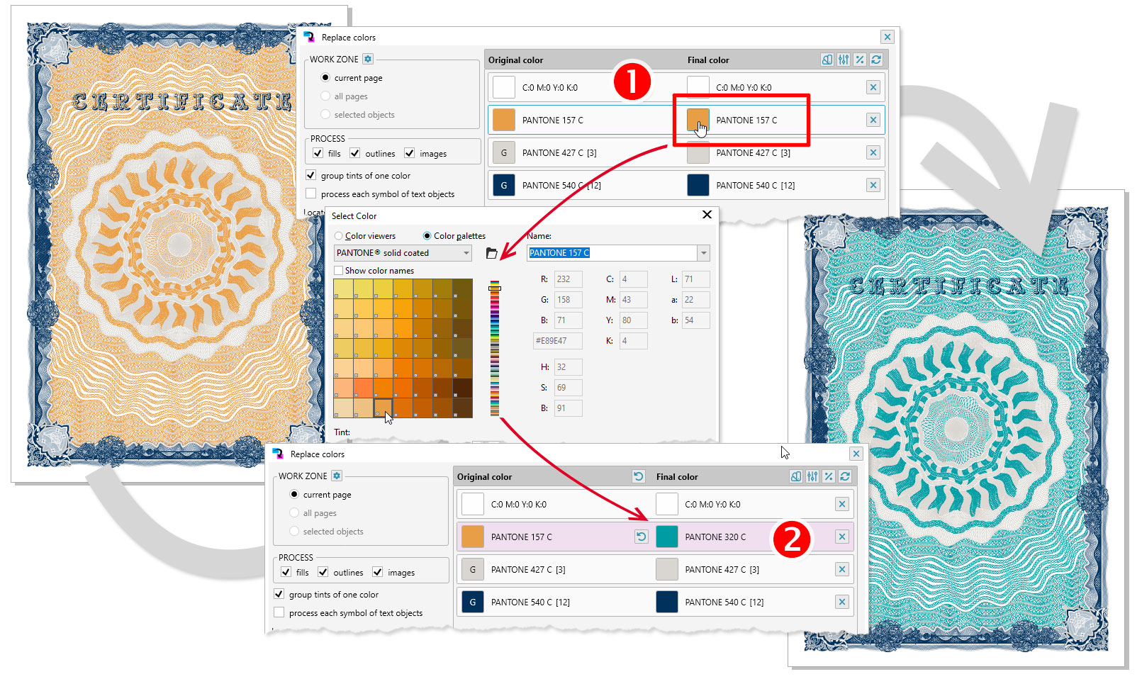 ReproScripts Core Replace colors plugin ~ choose new color for replacement