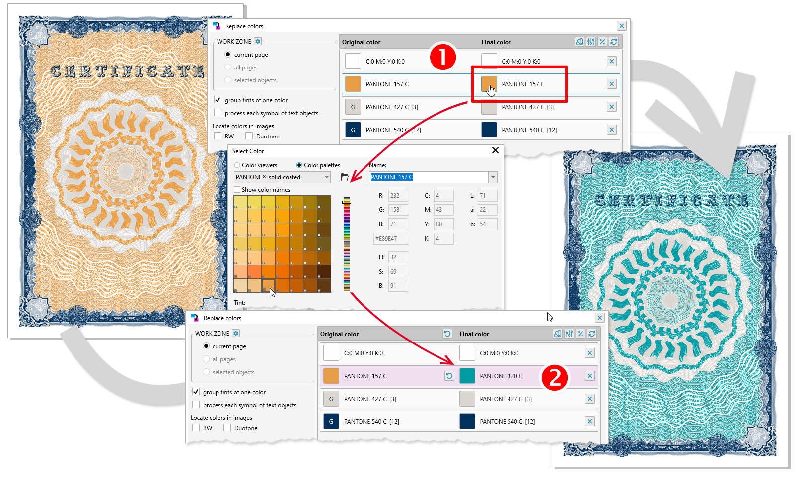 ReproScripts Core Replace colors plugin ~ choose new color for replacement