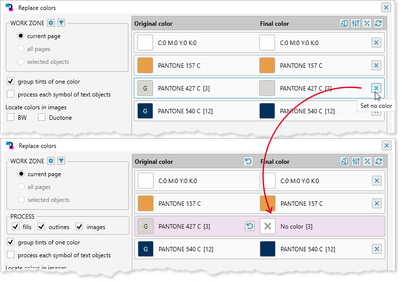 ReproScripts Core Replace colors plugin ~ set no color for fills/outlines
