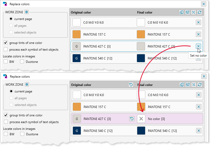 ReproScripts Core Replace colors plugin ~ set no color for fills/outlines