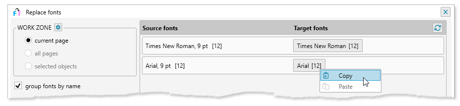 ReproScripts Core Replace fonts plugin ~ copy-paste target fonts