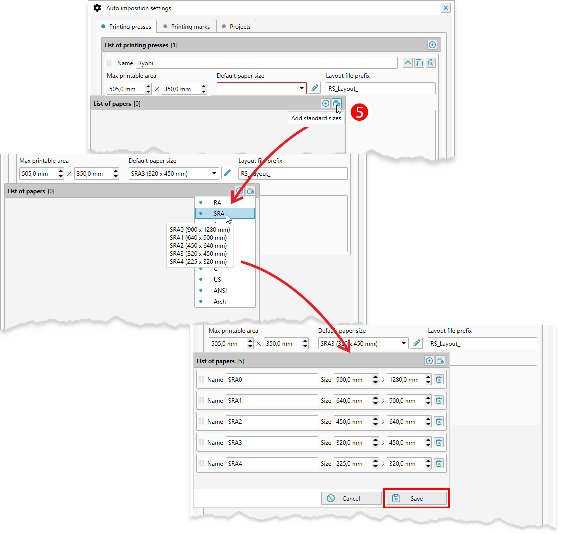 ReproScripts Auto Imposition ~ press settings for digital printing