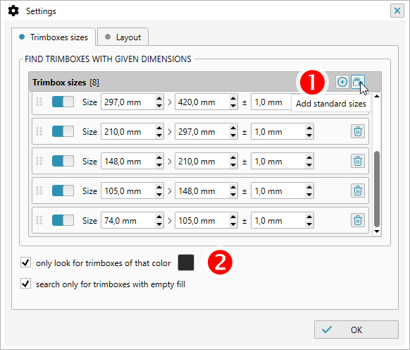 ReproScripts Fast layout ~ settings