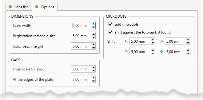 ReproScripts Flexo plate ~ indents and sizes of elements