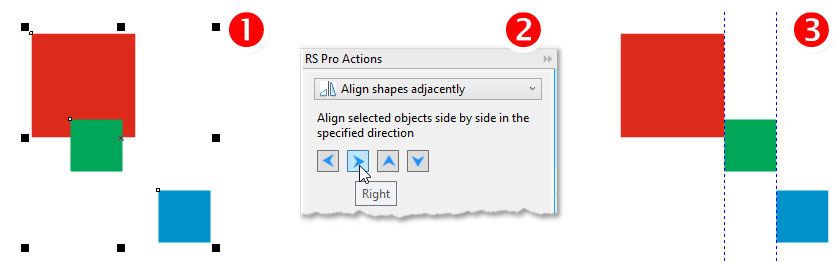 ReproScripts Pro Actions - adjacent alignment