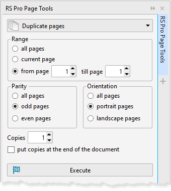 ReproScripts Pro Page Tools - duplicating pages