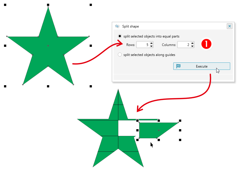 ReproScripts Pro Split shapes - tabular shapes split