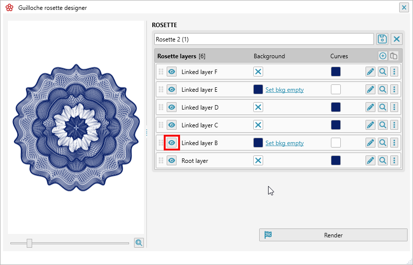 ReproScripts Guilloche rosette designer plugin ~ hide or show layer