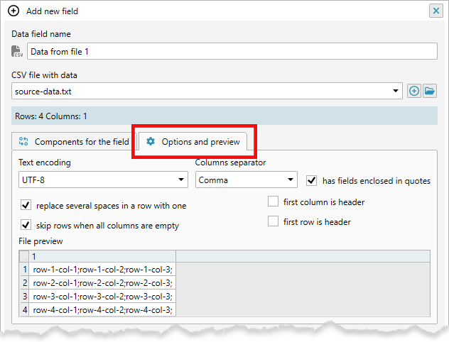 ReproScripts Variable data manager ~ options for imported CSV files