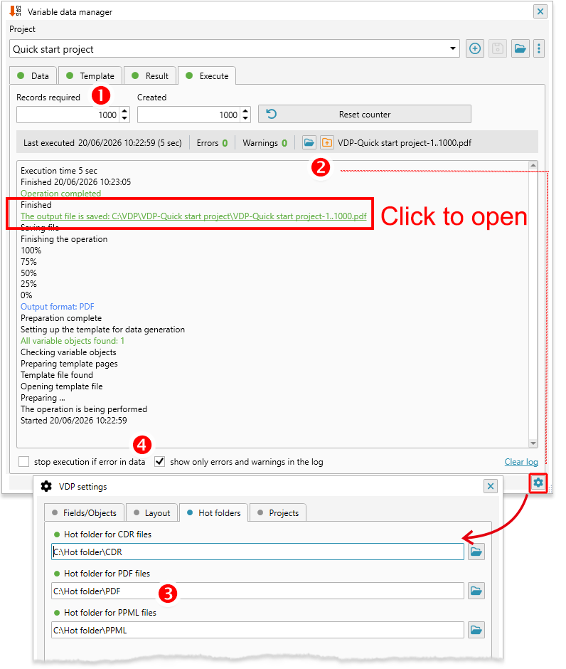 ReproScripts Variable data manager ~ control over variable data generation results