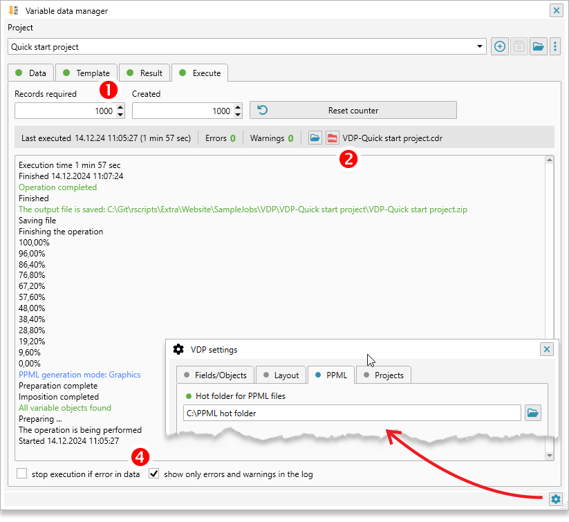 ReproScripts Variable data manager ~ control over variable data generation results