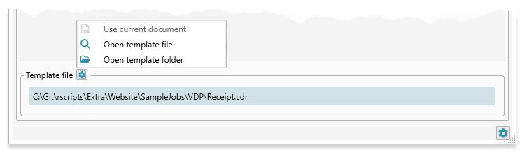 ReproScripts Variable data manager ~ CorelDraw tempalte file for the project