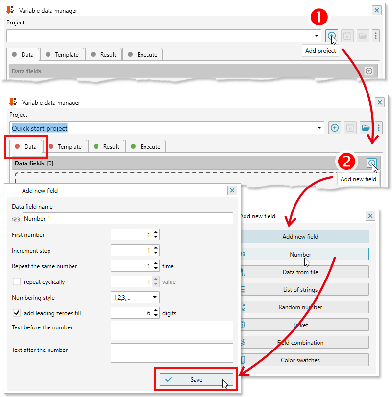 ReproScripts Variable data manager ~ quick start data