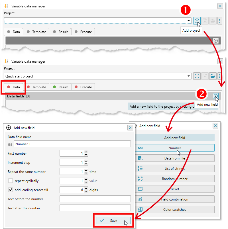 ReproScripts Variable data manager ~ quick start data