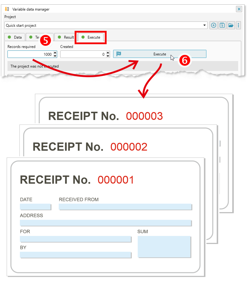 ReproScripts Variable data manager ~ quick start result